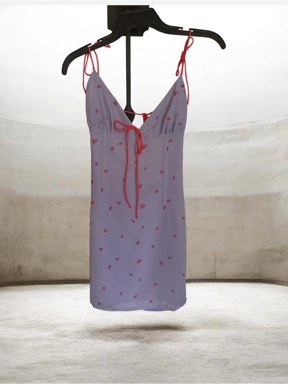 Princess Polly Lavender Slip Dress with Red Trim